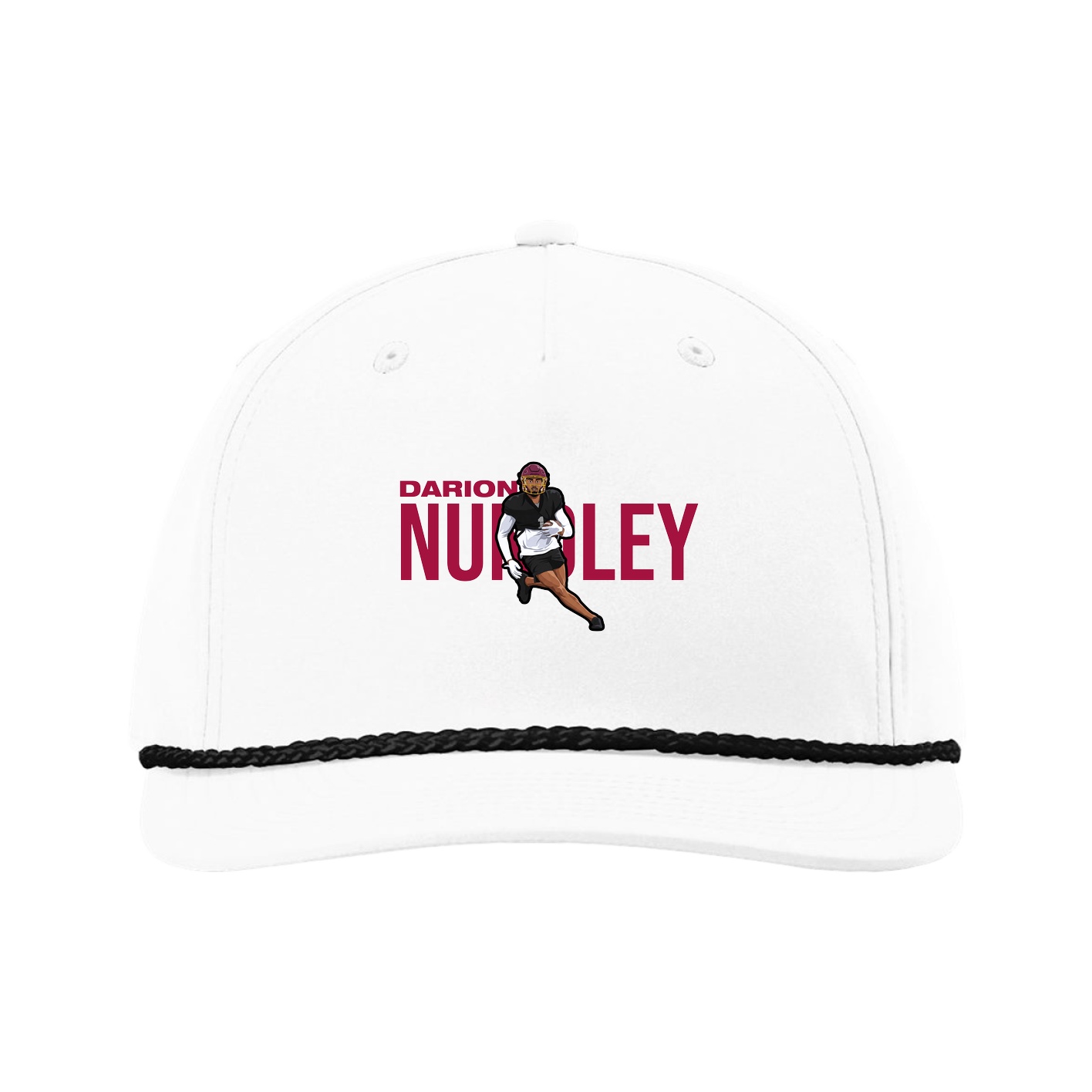 Five-Panel Classic Rope Cap — Player Name in White
