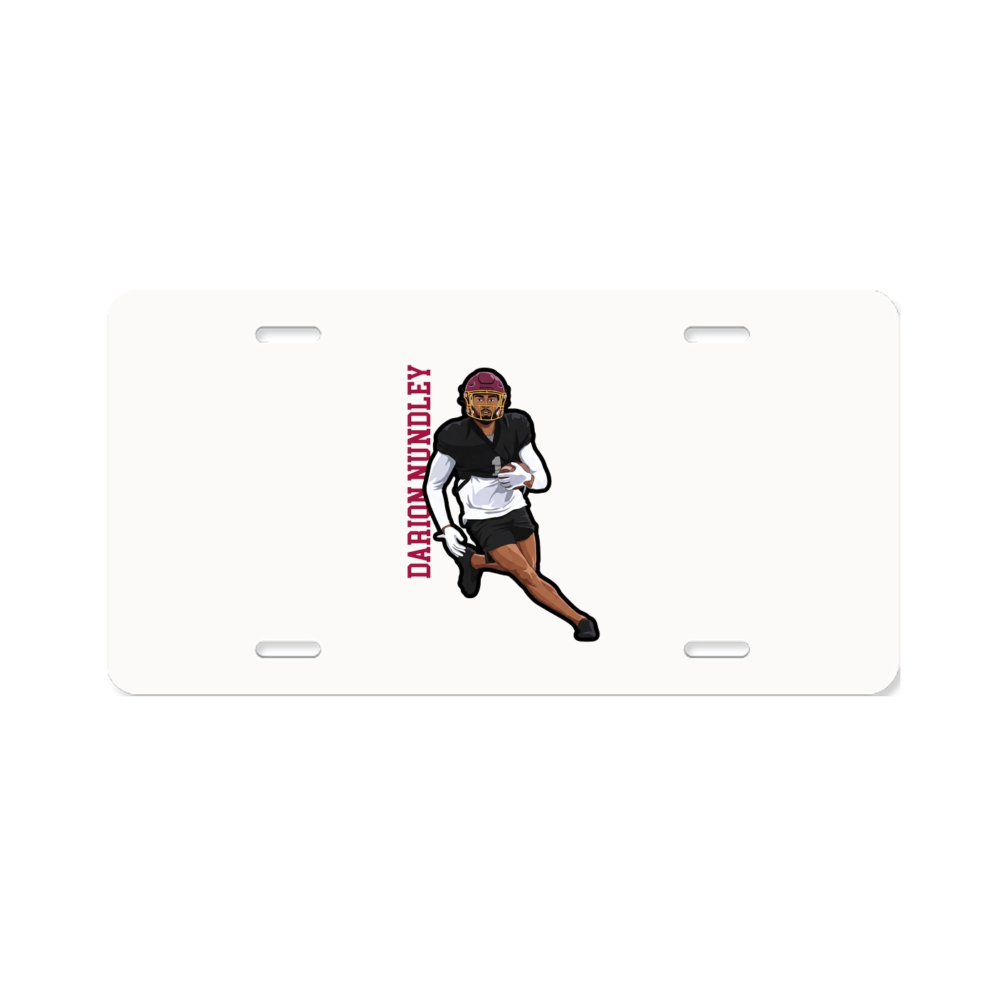License Plate — Name Vertical in Classic