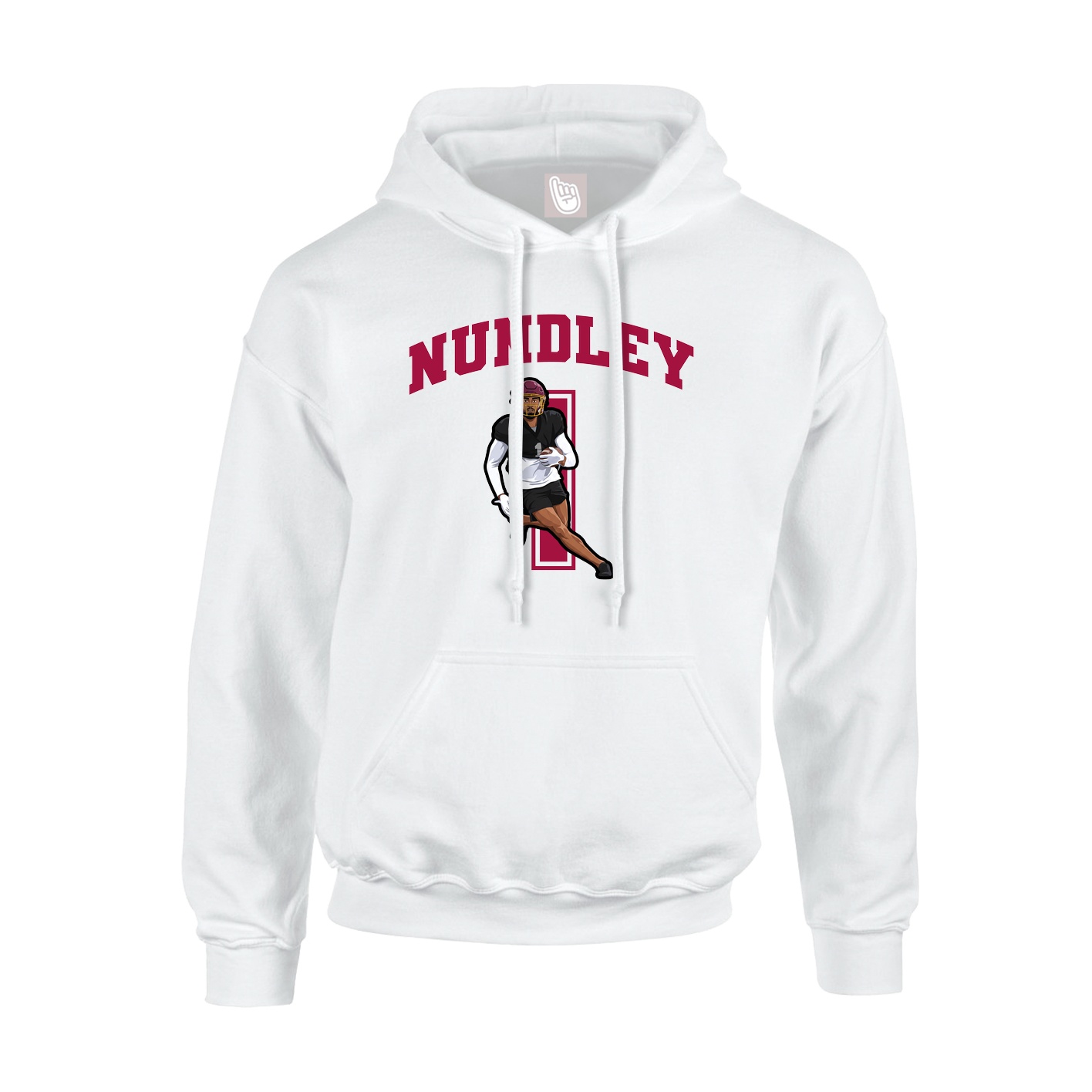 Hoodie — Number in White
