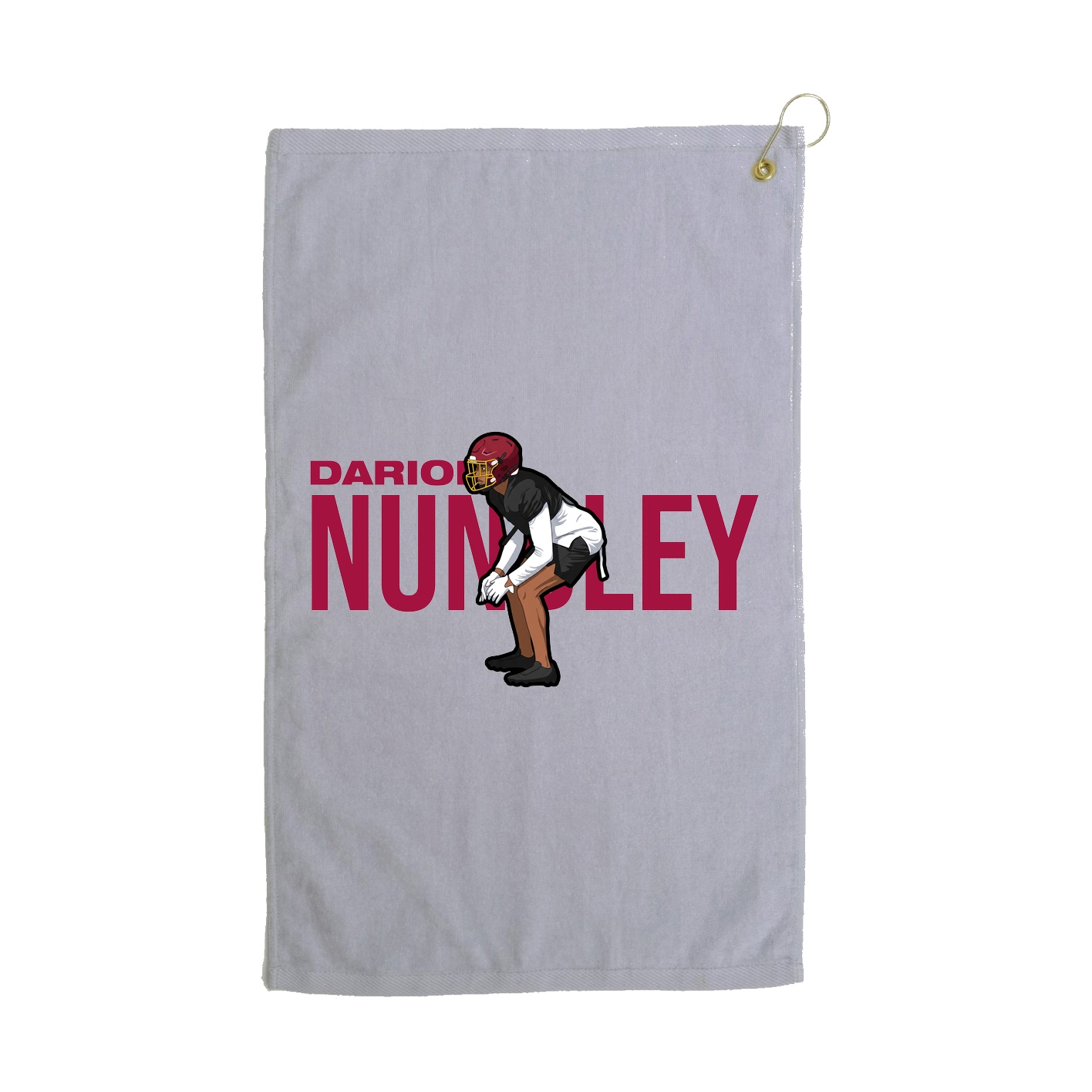 Golf Towel — Player Name in Grey
