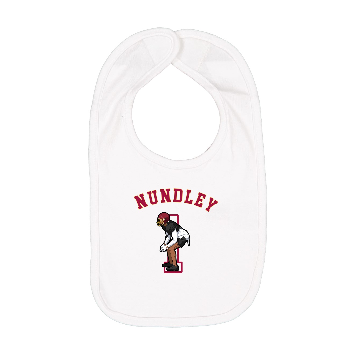 Infant Bib — Shirsey Arch in White