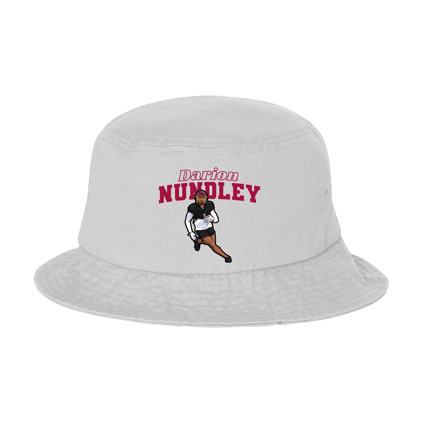 Bucket Cap — Name Arch in White