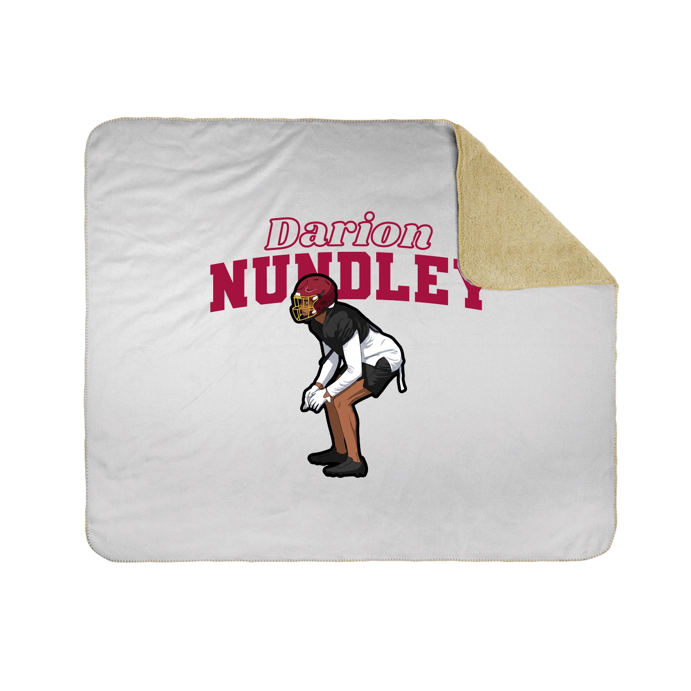 Throw Blanket — Name Arch in White