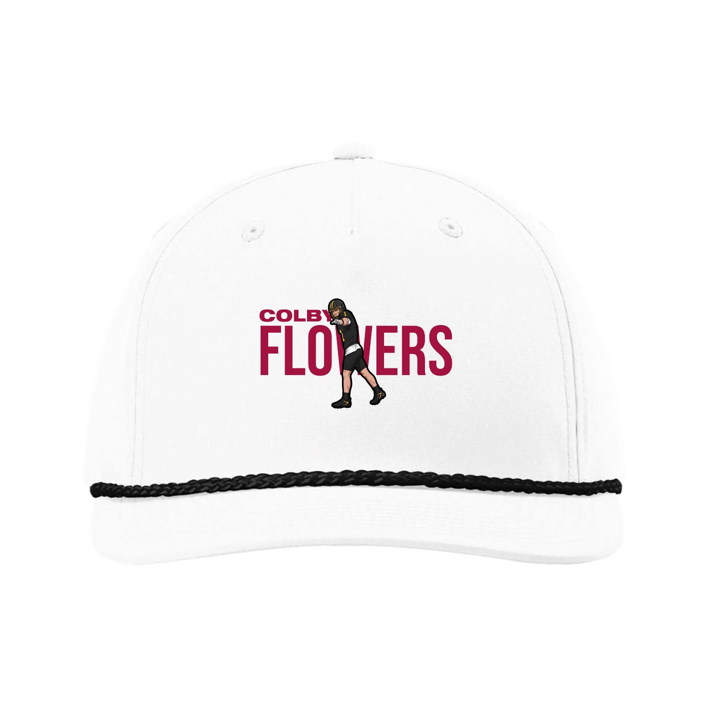 Five-Panel Classic Rope Cap — Player Name in White