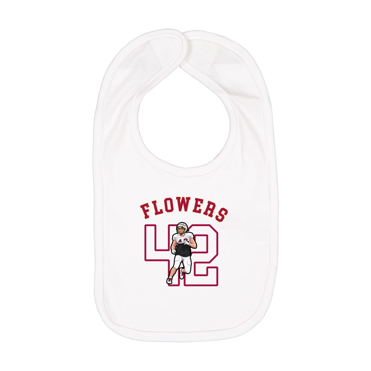 Infant Bib — Shirsey Arch in White