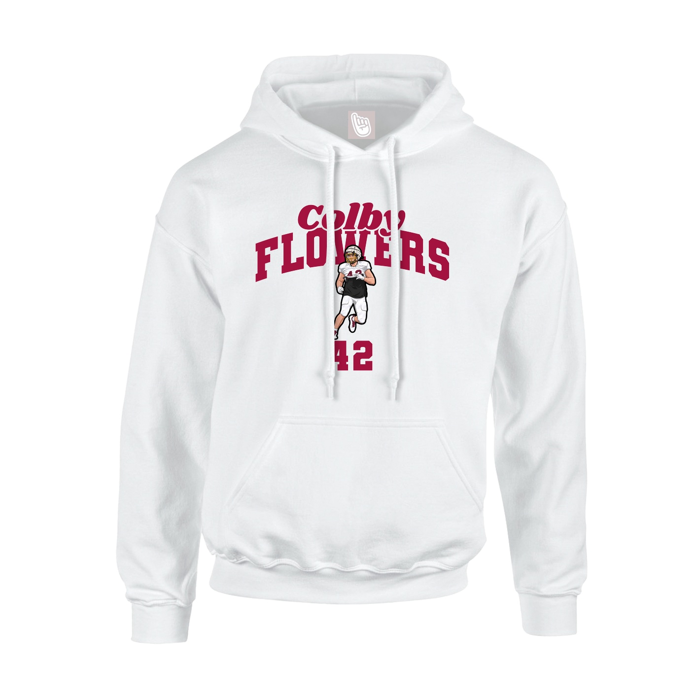 Hoodie — Signature Arch in White