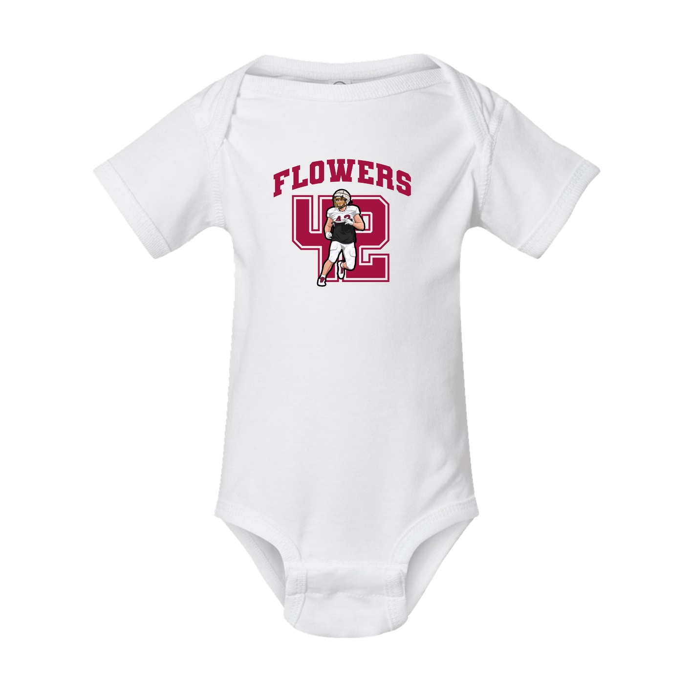 Baby Onesie — Number in White