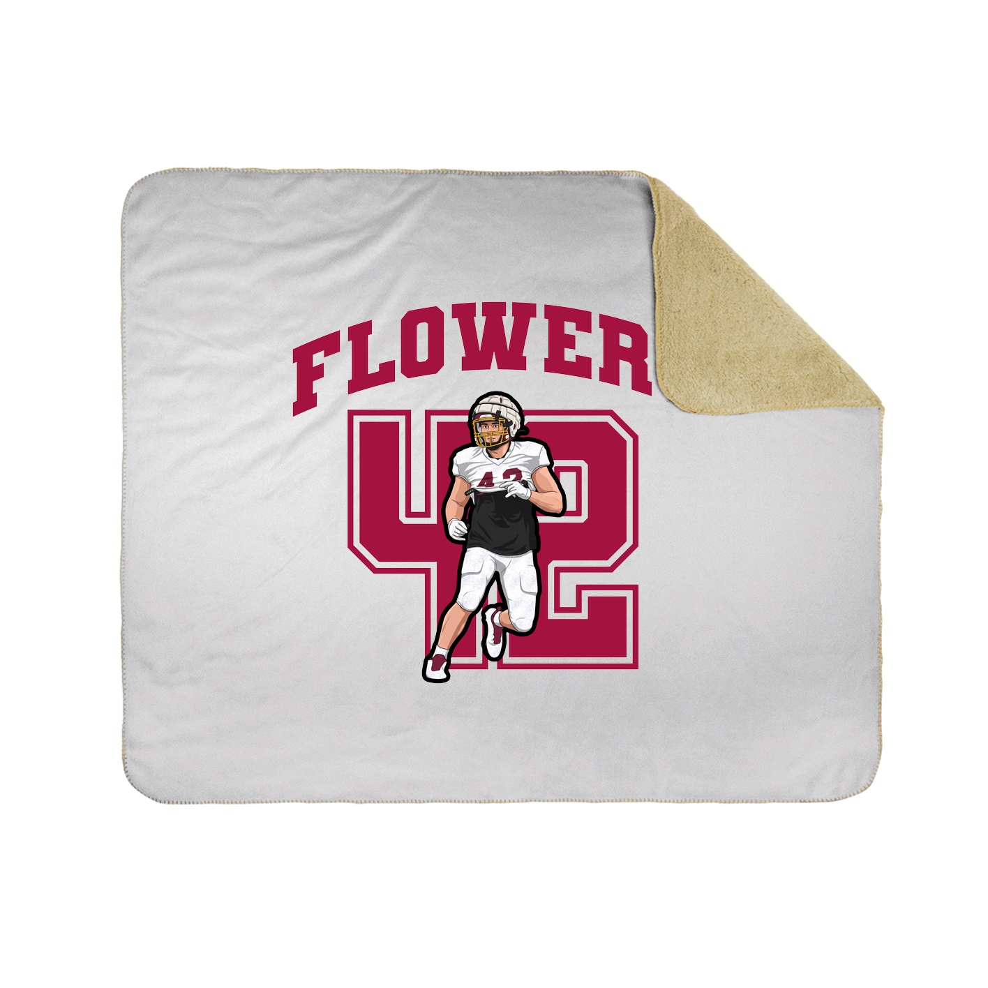 Throw Blanket — Number in White