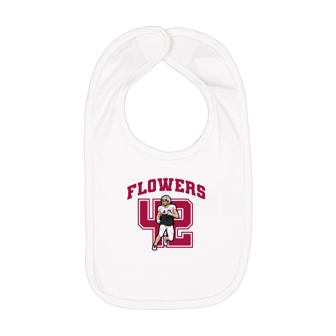 Infant Bib — Number in White