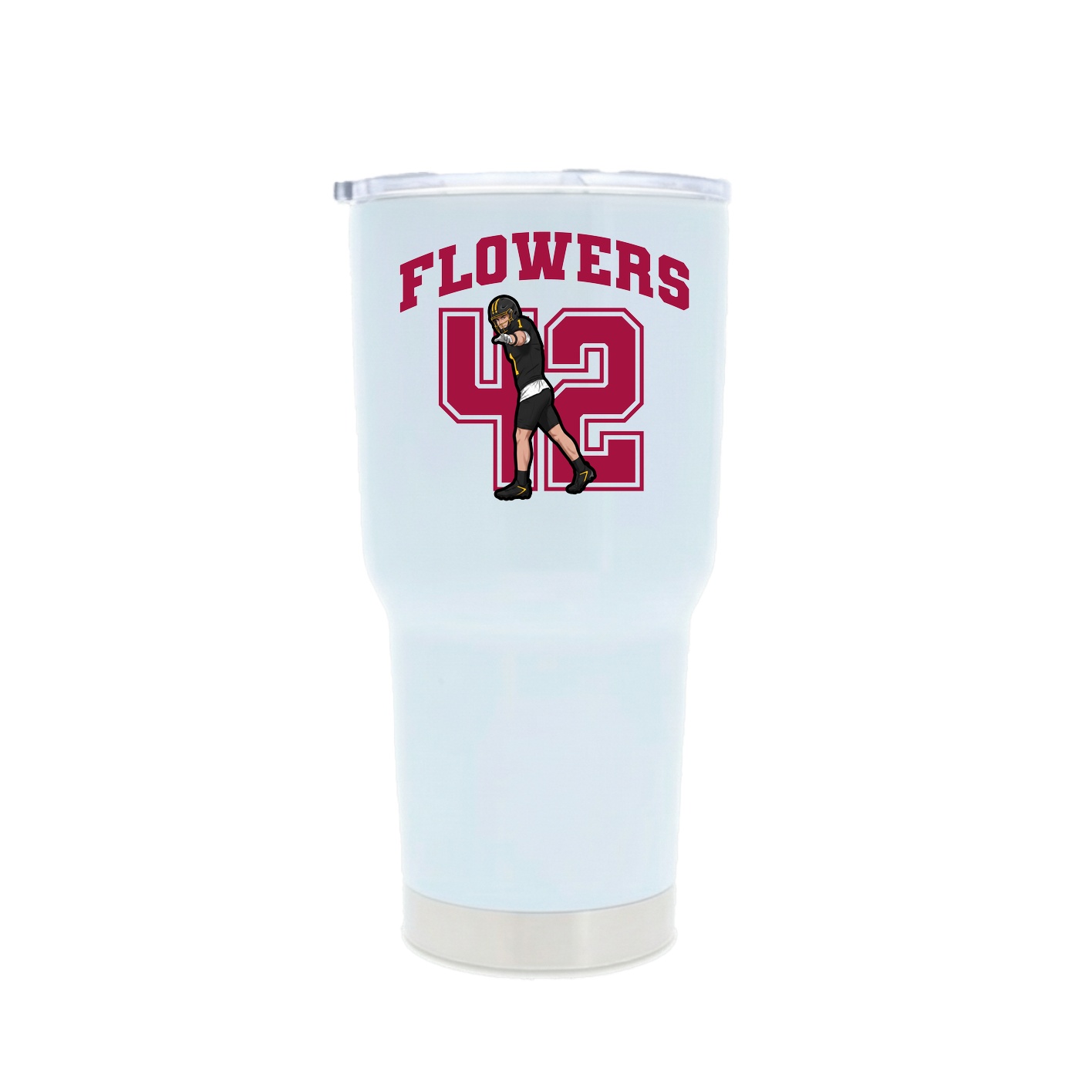 30oz Stainless Steel Tumbler — Number in White
