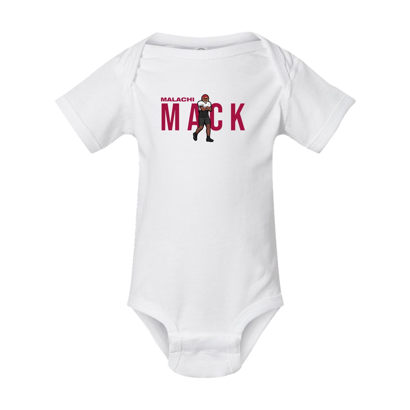 Baby Onesie — Player Name in White