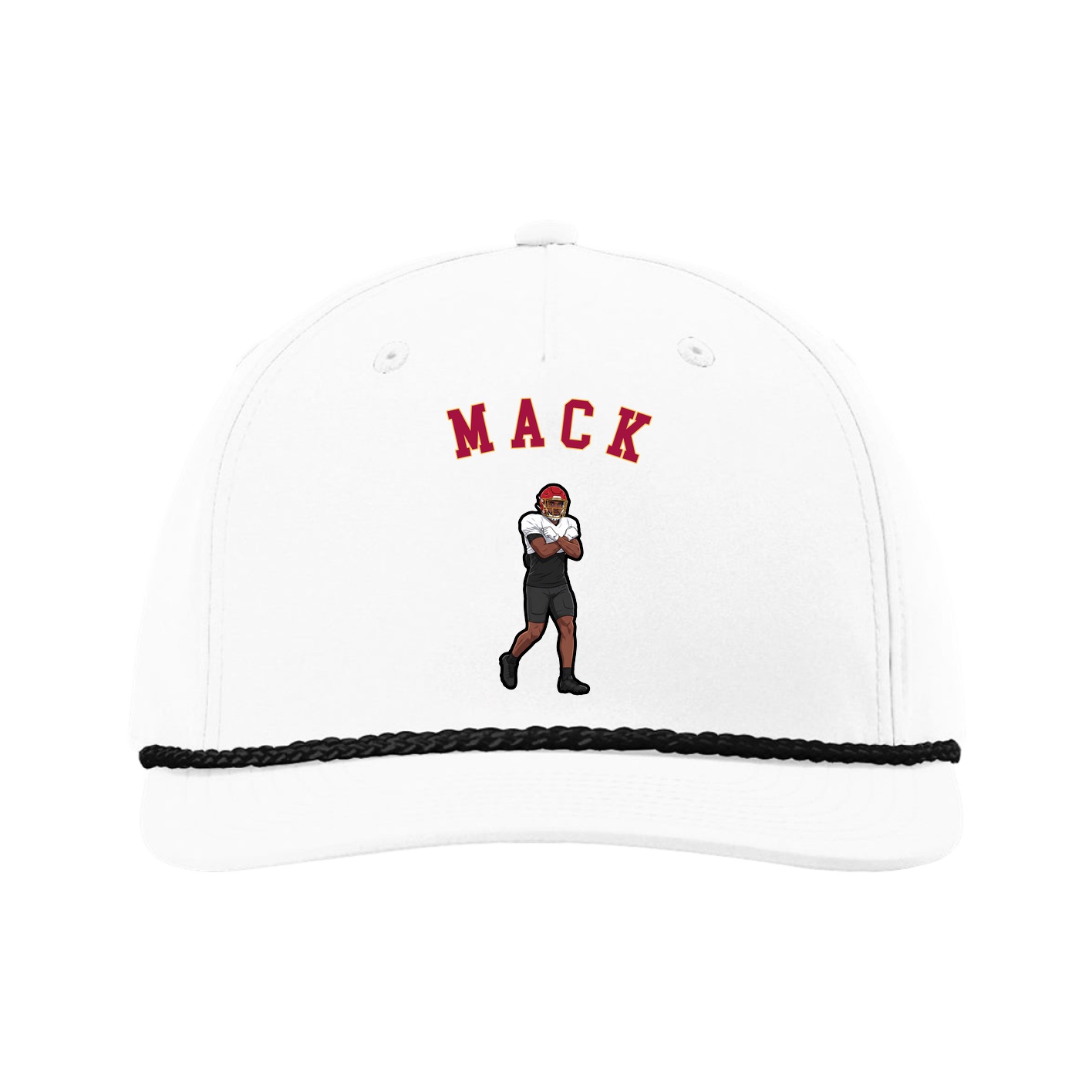 Five-Panel Classic Rope Cap — Shirsey Arch in White