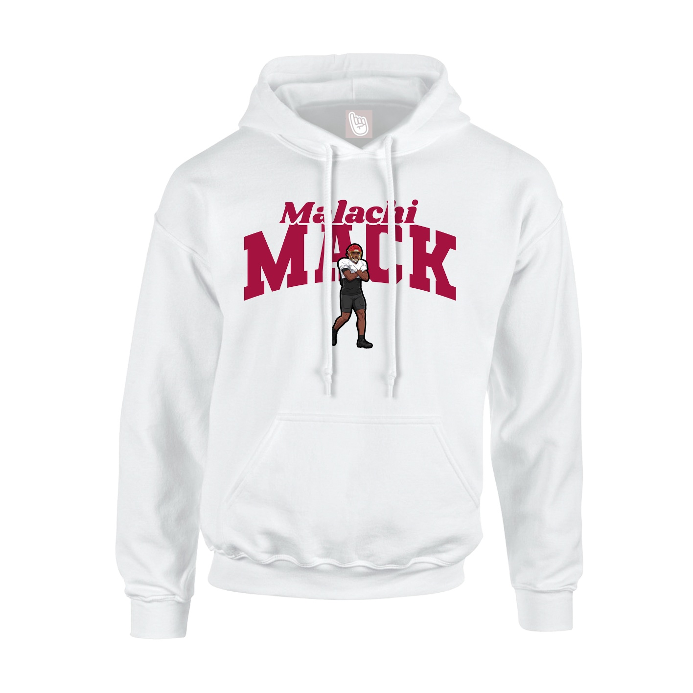 Youth Hoodie — Signature Arch in White