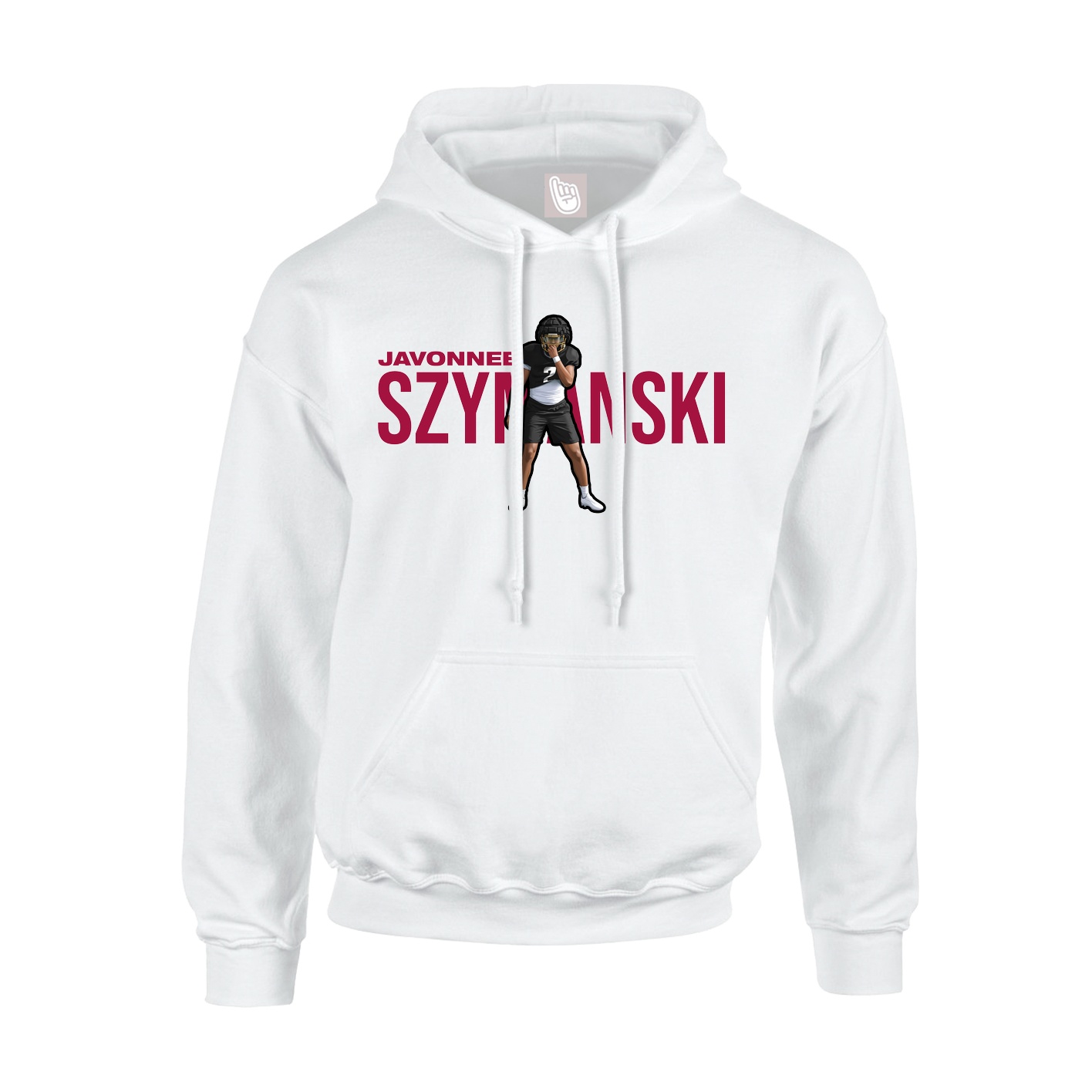 Youth Hoodie — Player Name in White