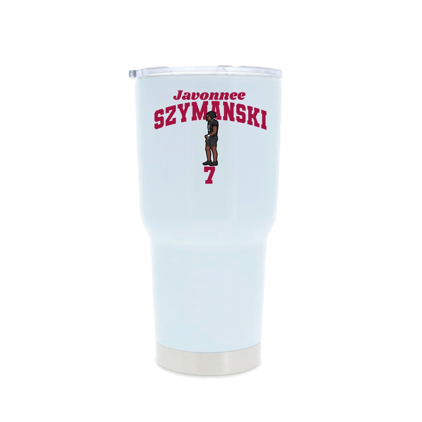 30oz Stainless Steel Tumbler — Signature Arch in White