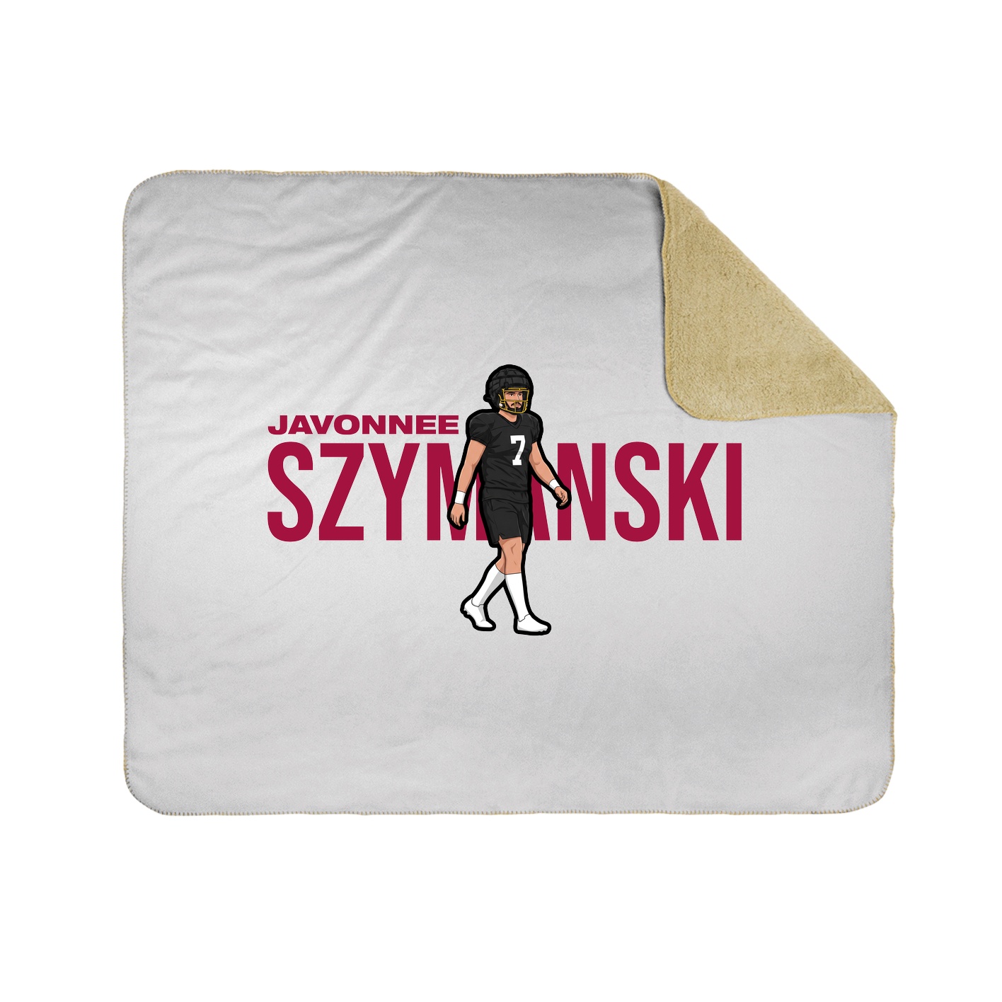 Throw Blanket — Player Name in White