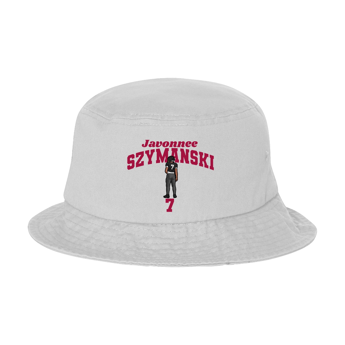 Bucket Cap — Signature Arch in White