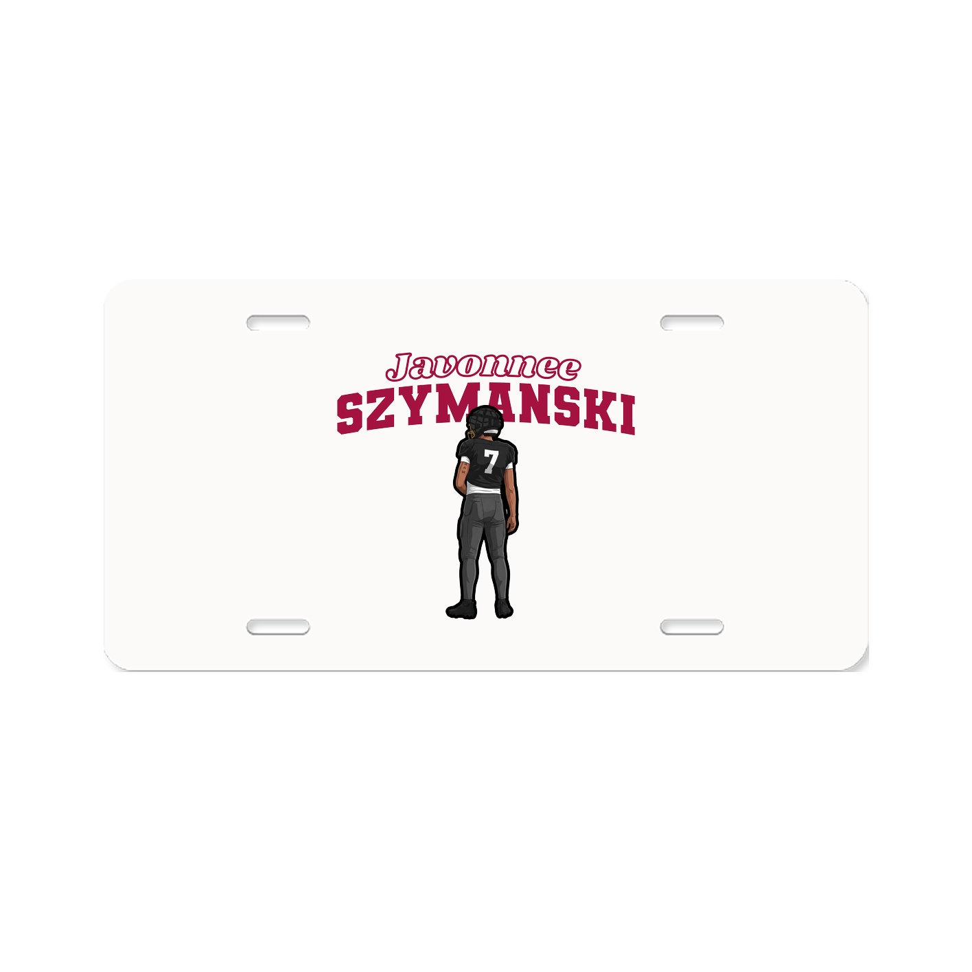 License Plate — Name Arch in Classic