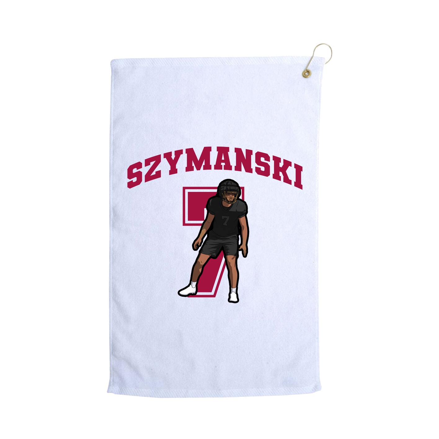 Golf Towel — Number in White
