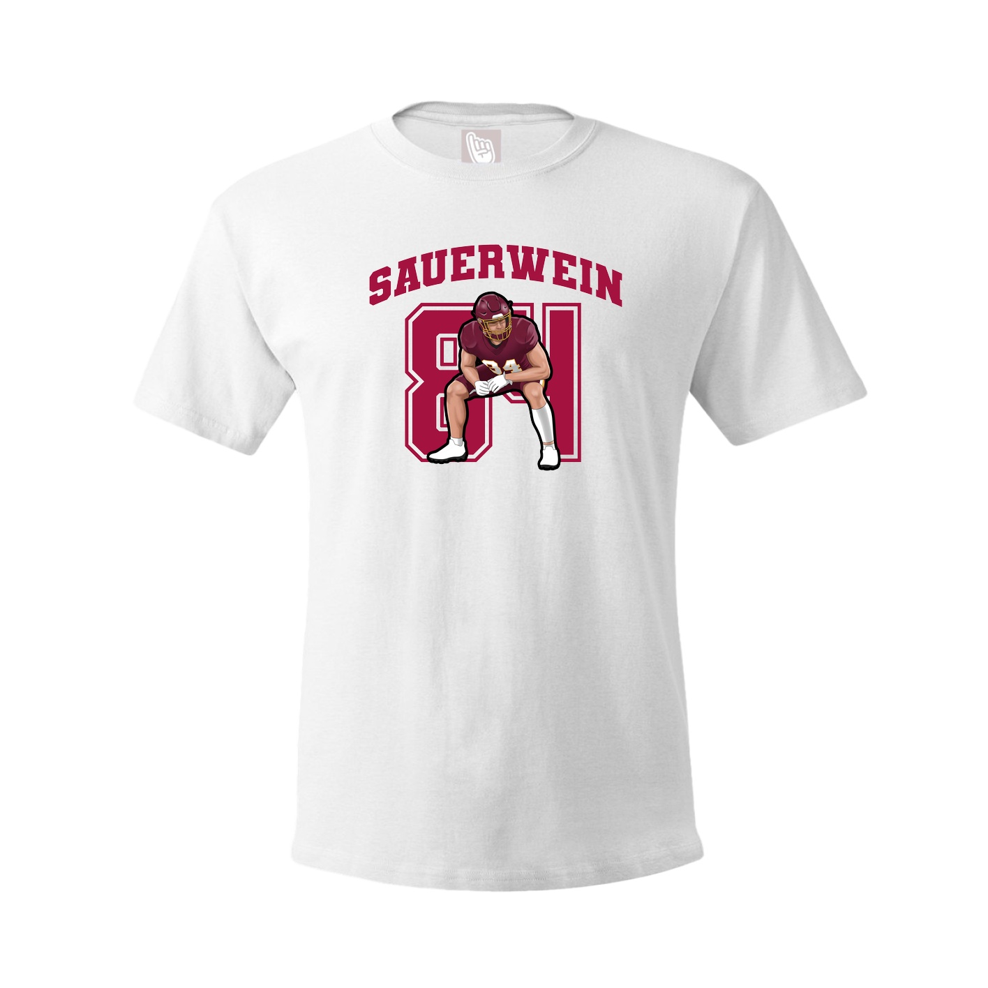 Youth Tee — Number in White