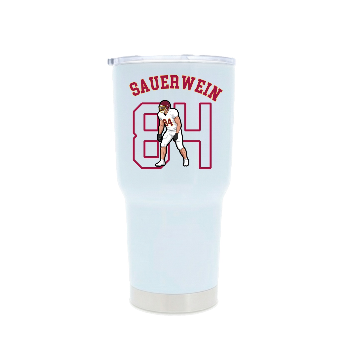30oz Stainless Steel Tumbler — Shirsey Arch in White