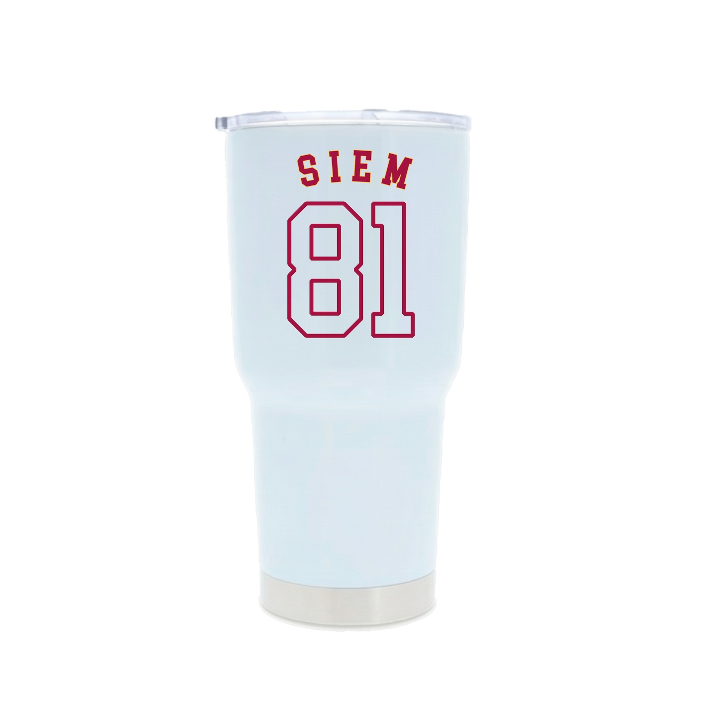 30oz Stainless Steel Tumbler — Shirsey Arch in White