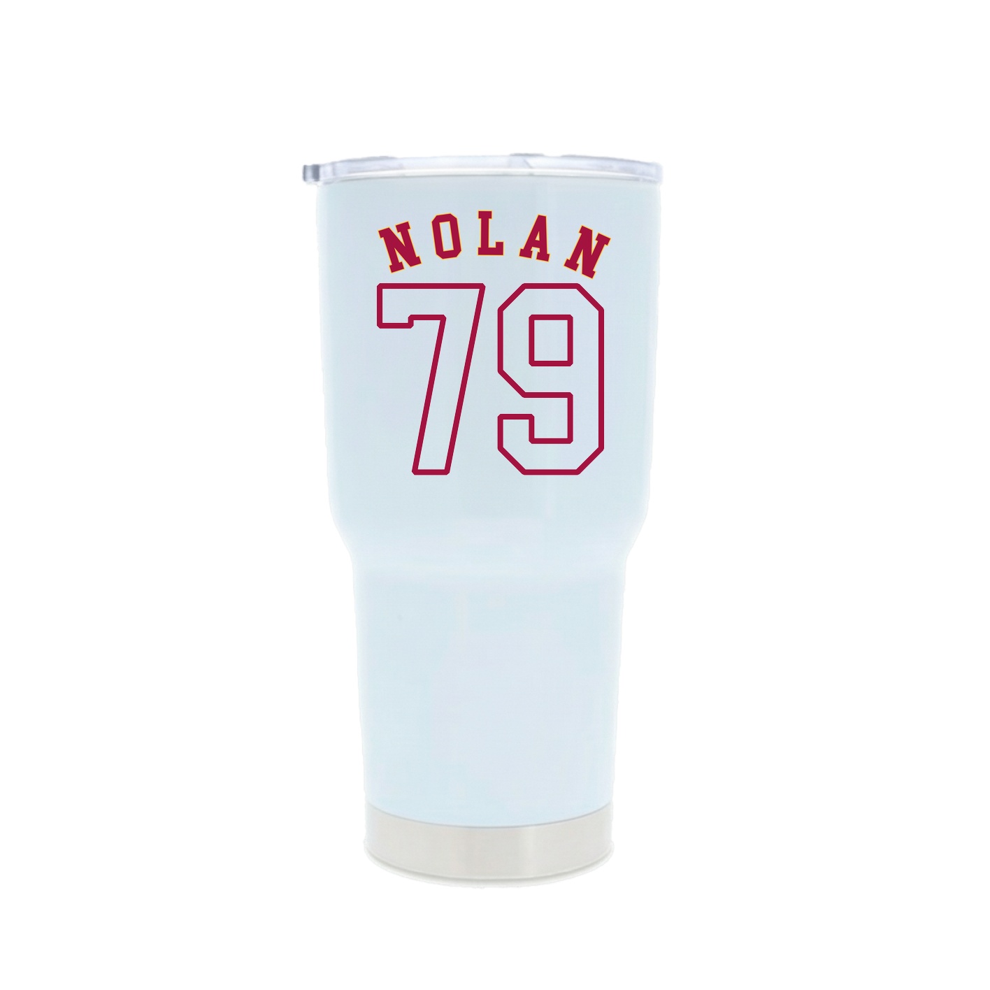 30oz Stainless Steel Tumbler — Shirsey Arch in White