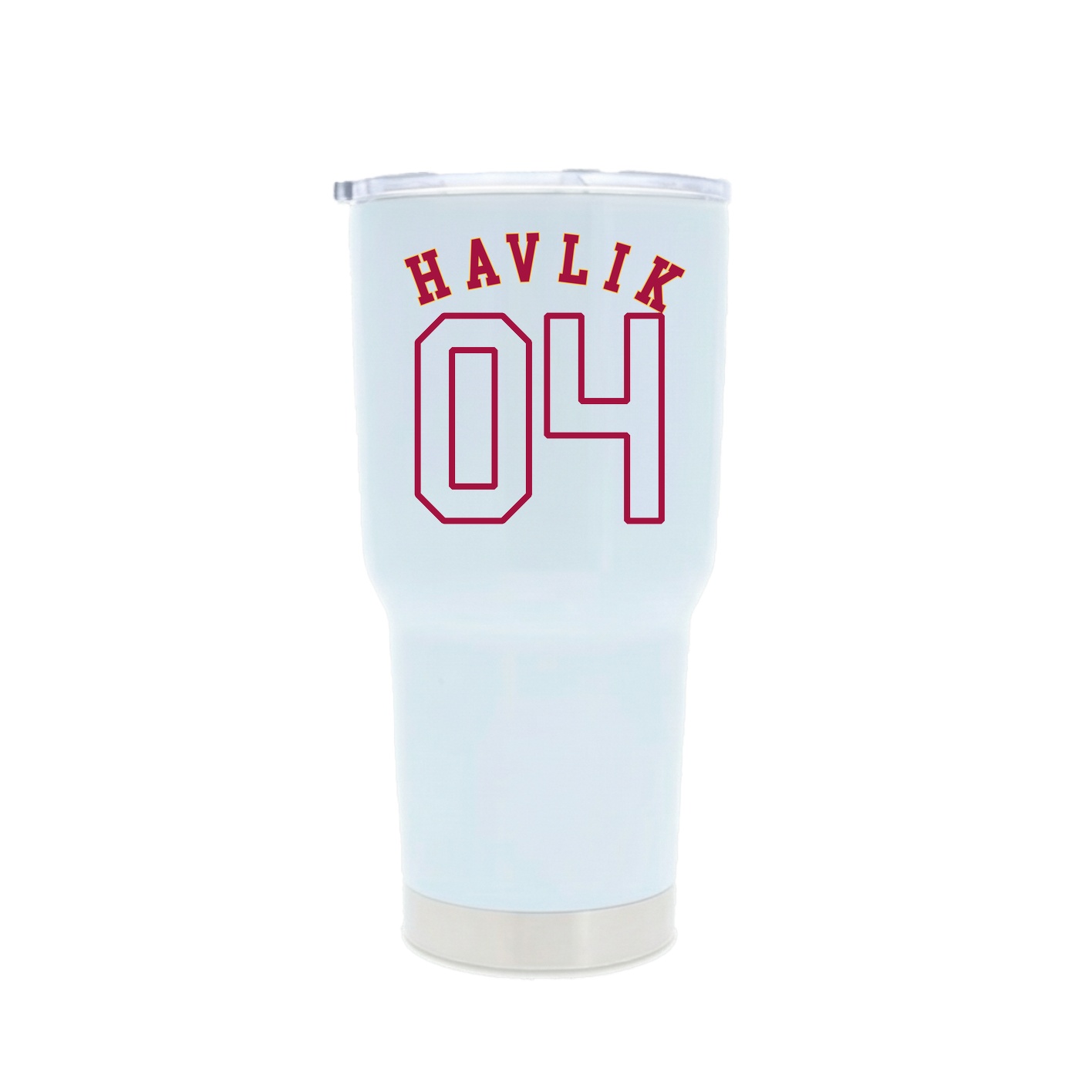 30oz Stainless Steel Tumbler — Shirsey Arch in White