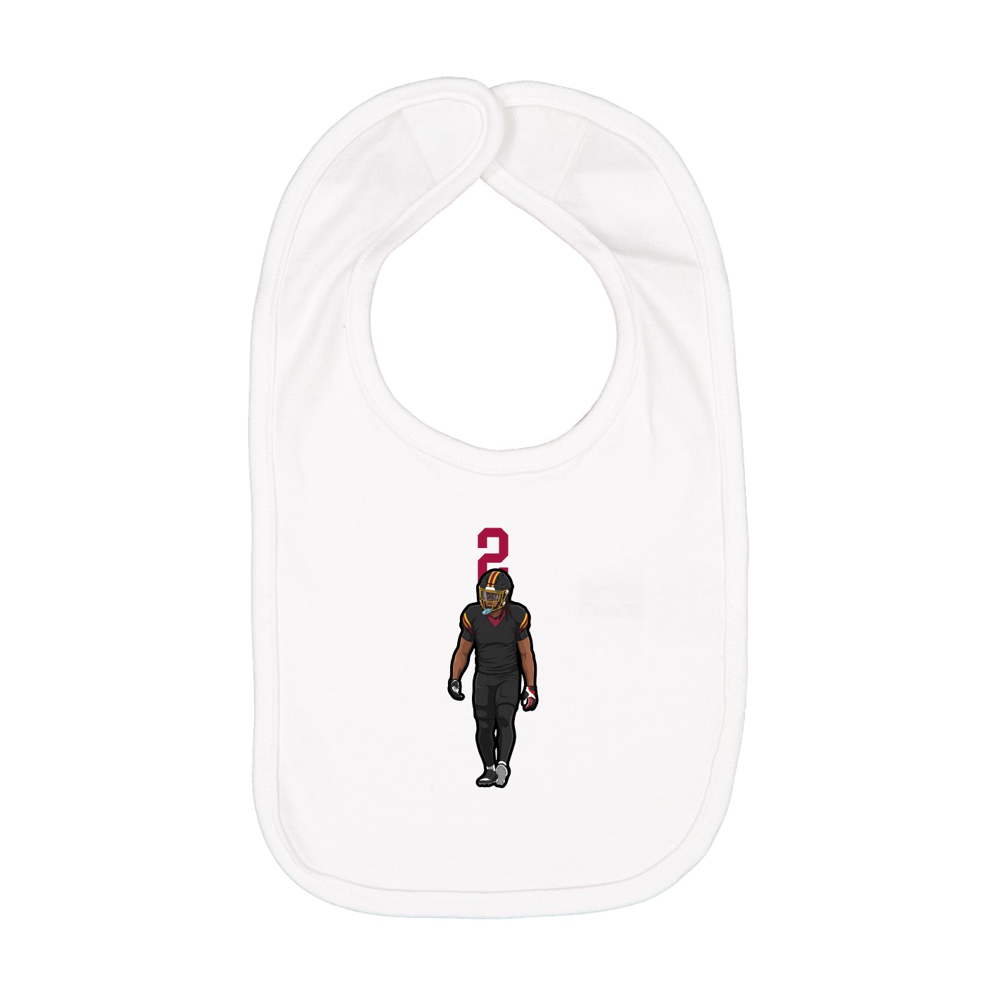 Infant Bib — Number Top in White