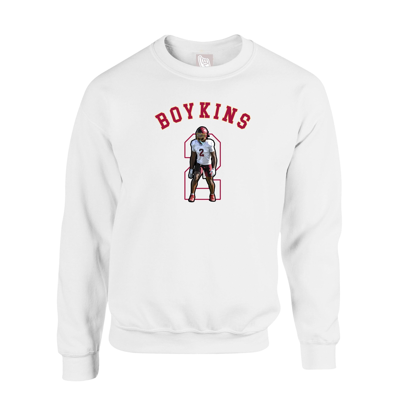 Fleece Crew — Shirsey Arch in White