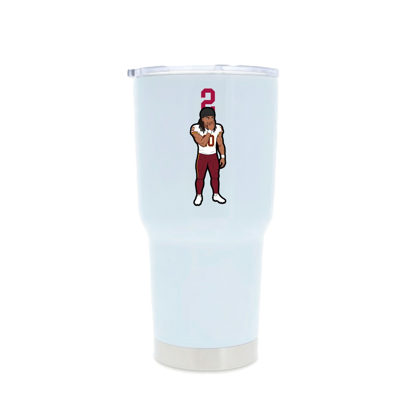 30oz Stainless Steel Tumbler — Number Top in White