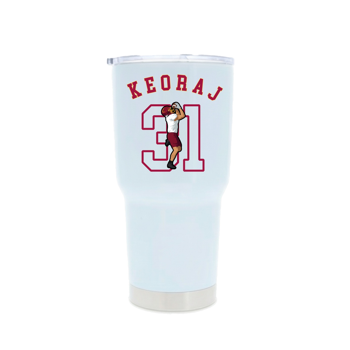 30oz Stainless Steel Tumbler — Shirsey Arch in White