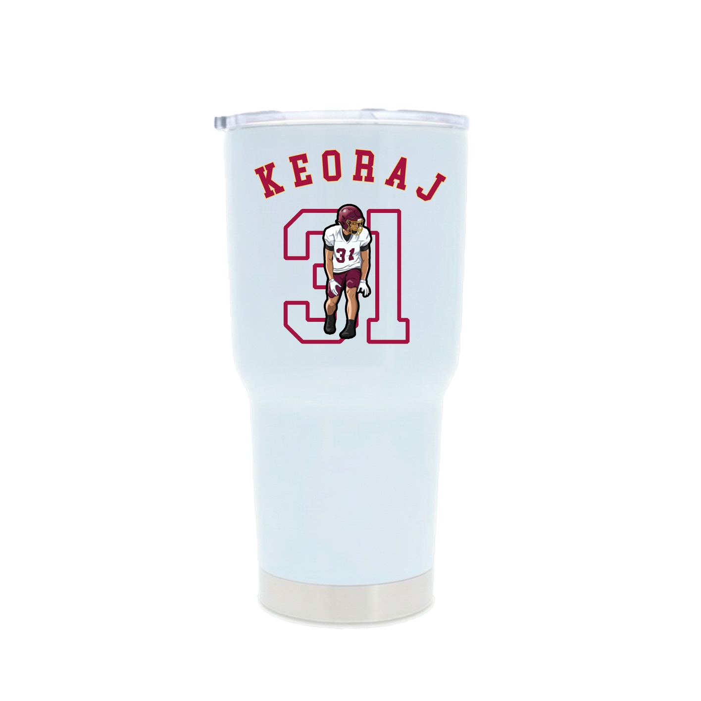 30oz Stainless Steel Tumbler — Shirsey Arch in White