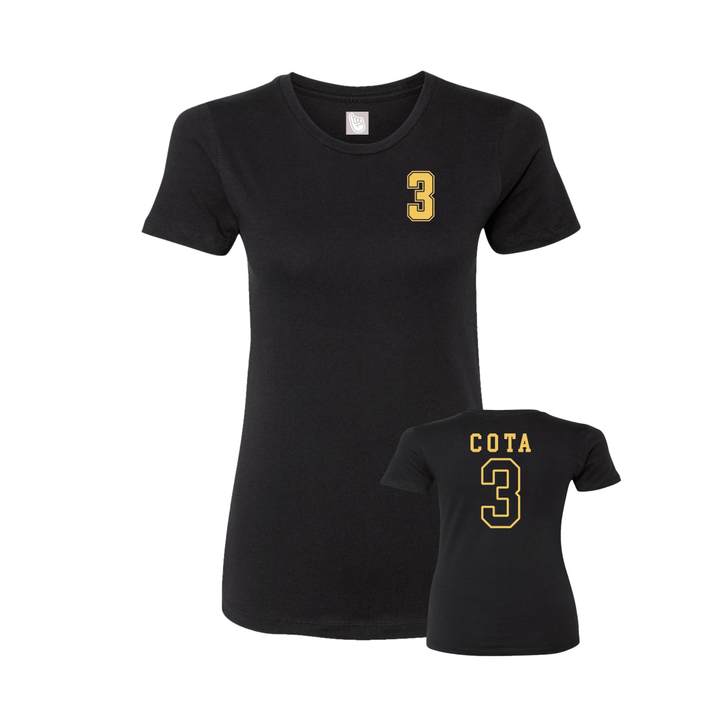 Womens Tee — Chest Back in Black