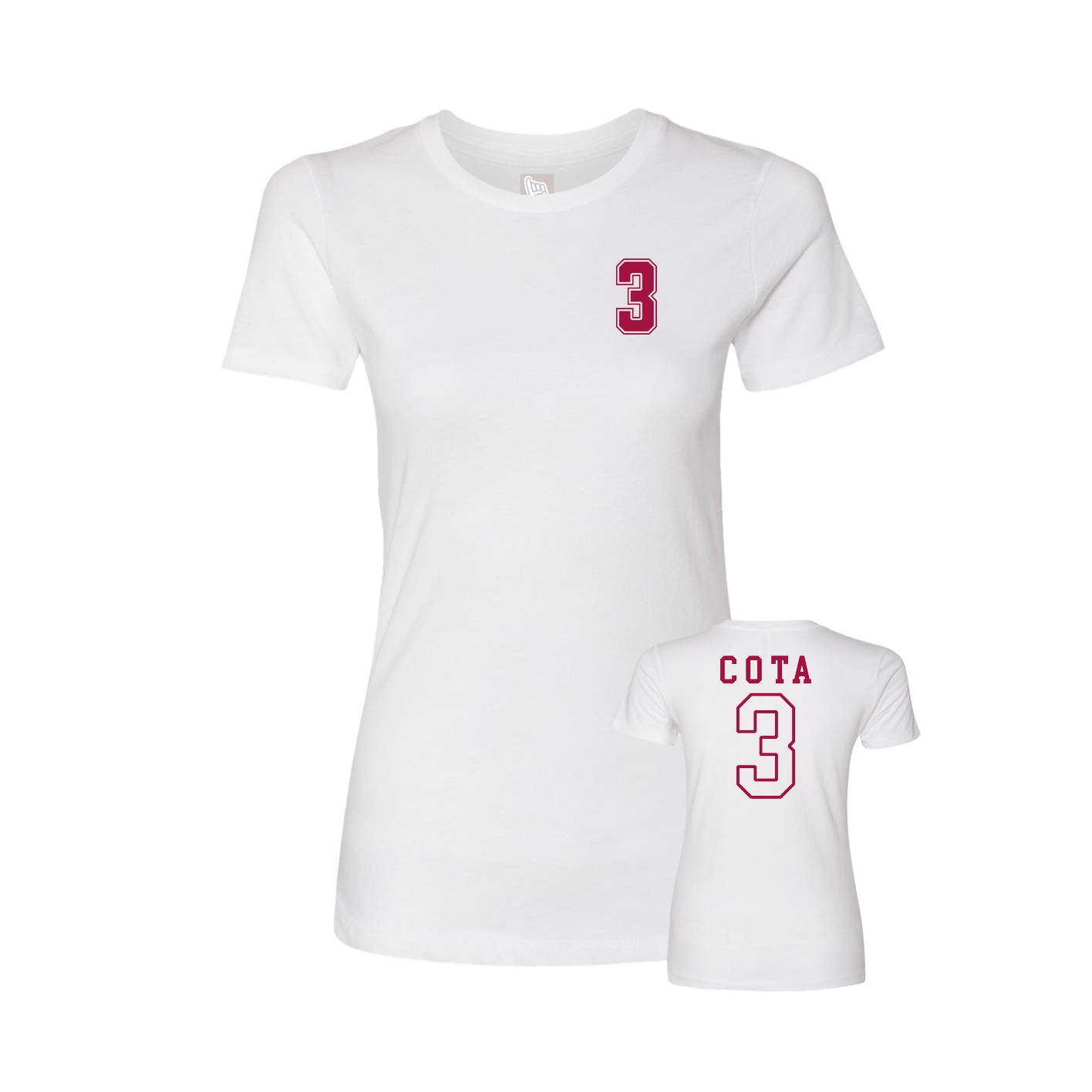 Womens Tee — Chest Back in White