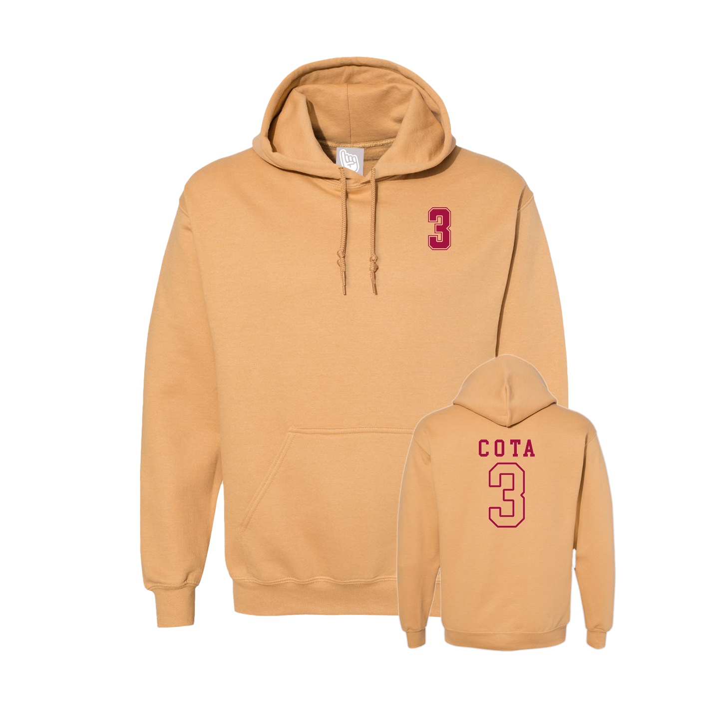 Hoodie — Chest Back in Vegas Gold