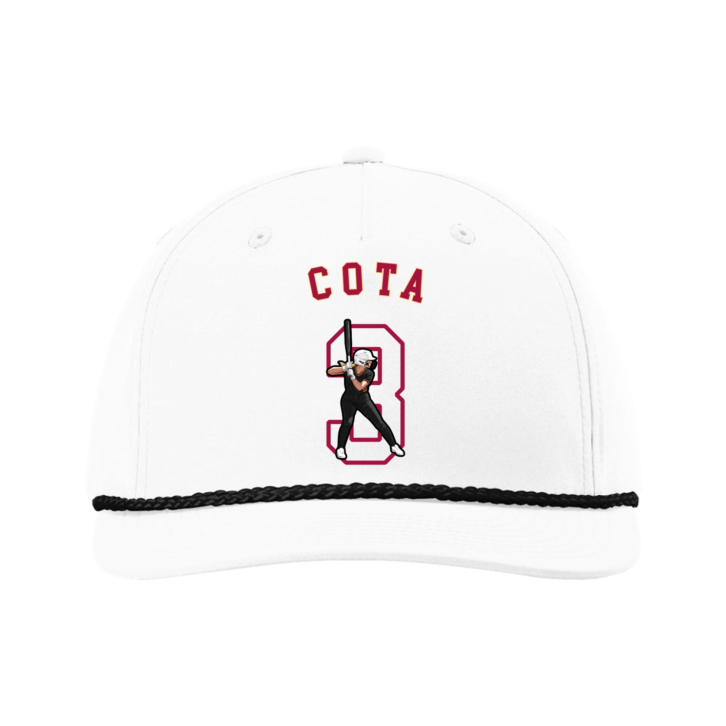 Five-Panel Classic Rope Cap — Shirsey Arch in White