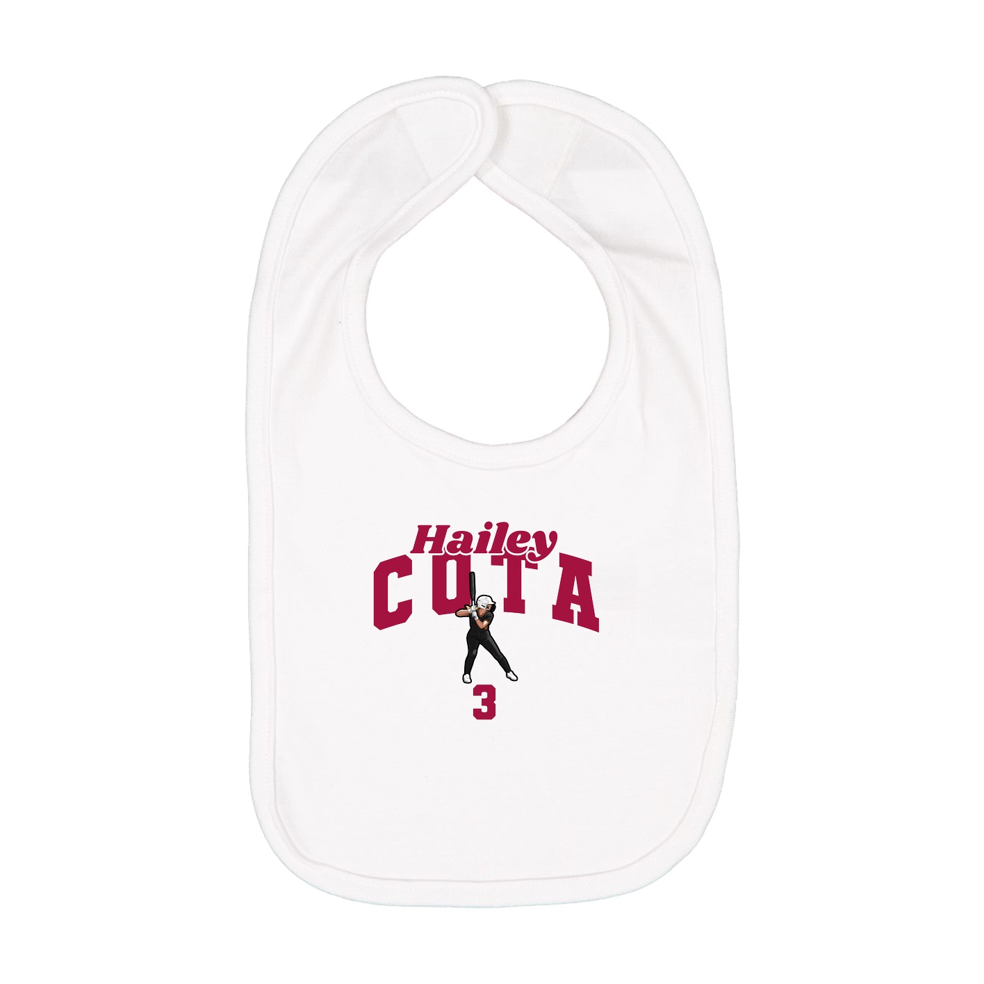 Infant Bib — Signature Arch in White