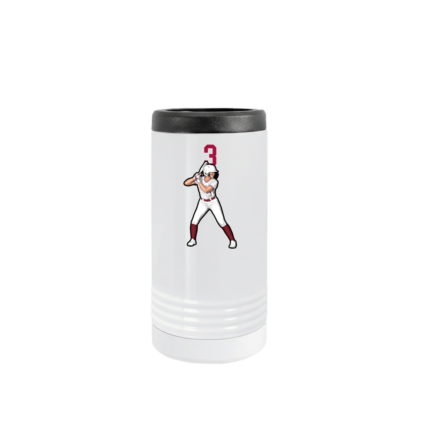 Slim Beverage Holder — Number Top in White