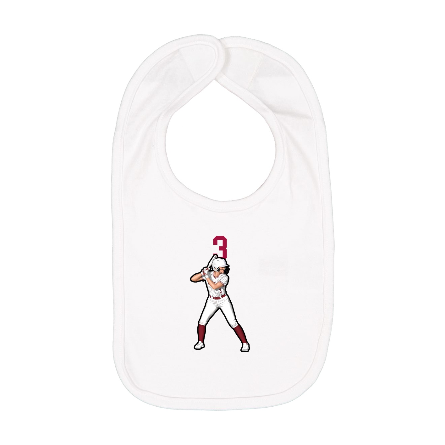 Infant Bib — Number Top in White