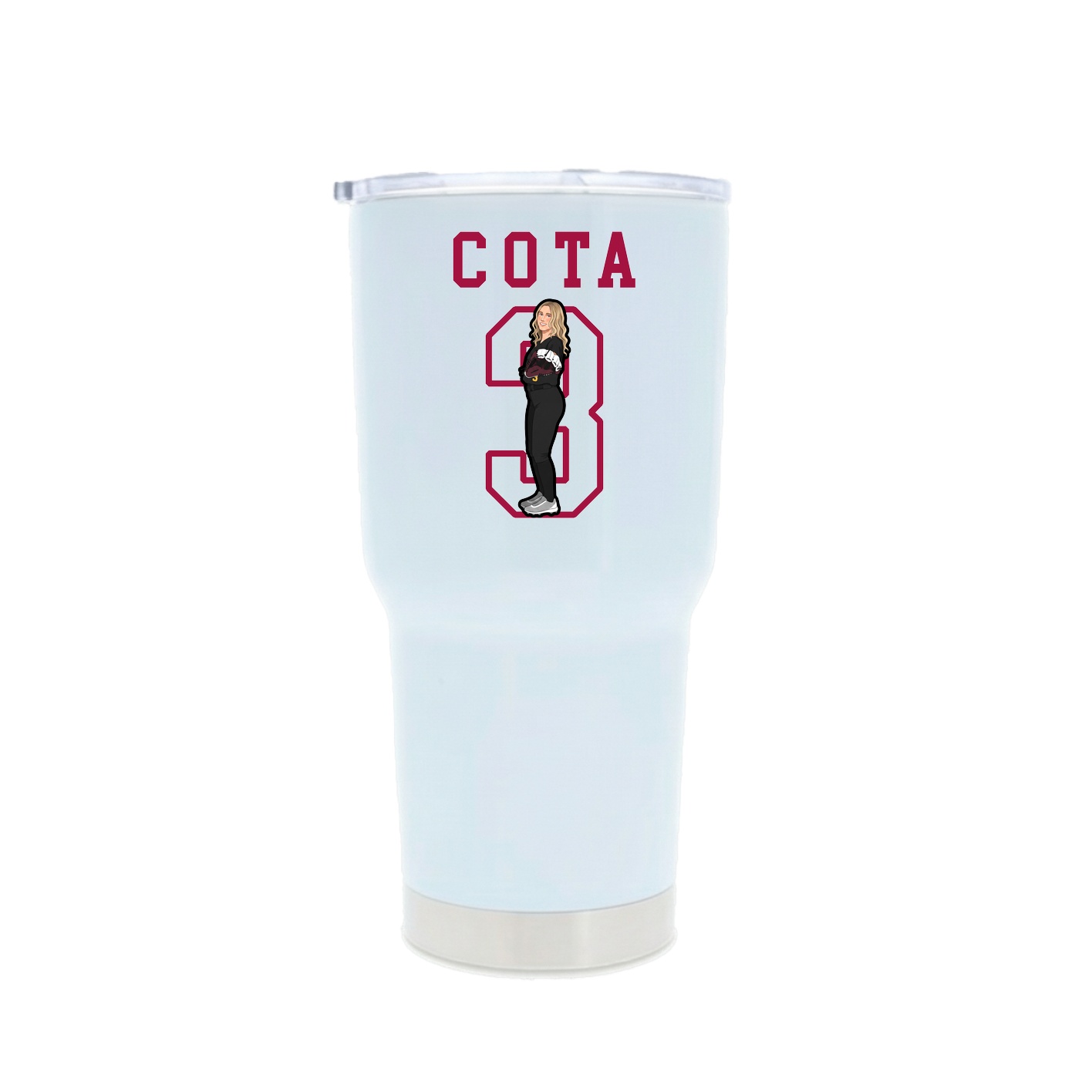 30oz Stainless Steel Tumbler — Shirsey in White