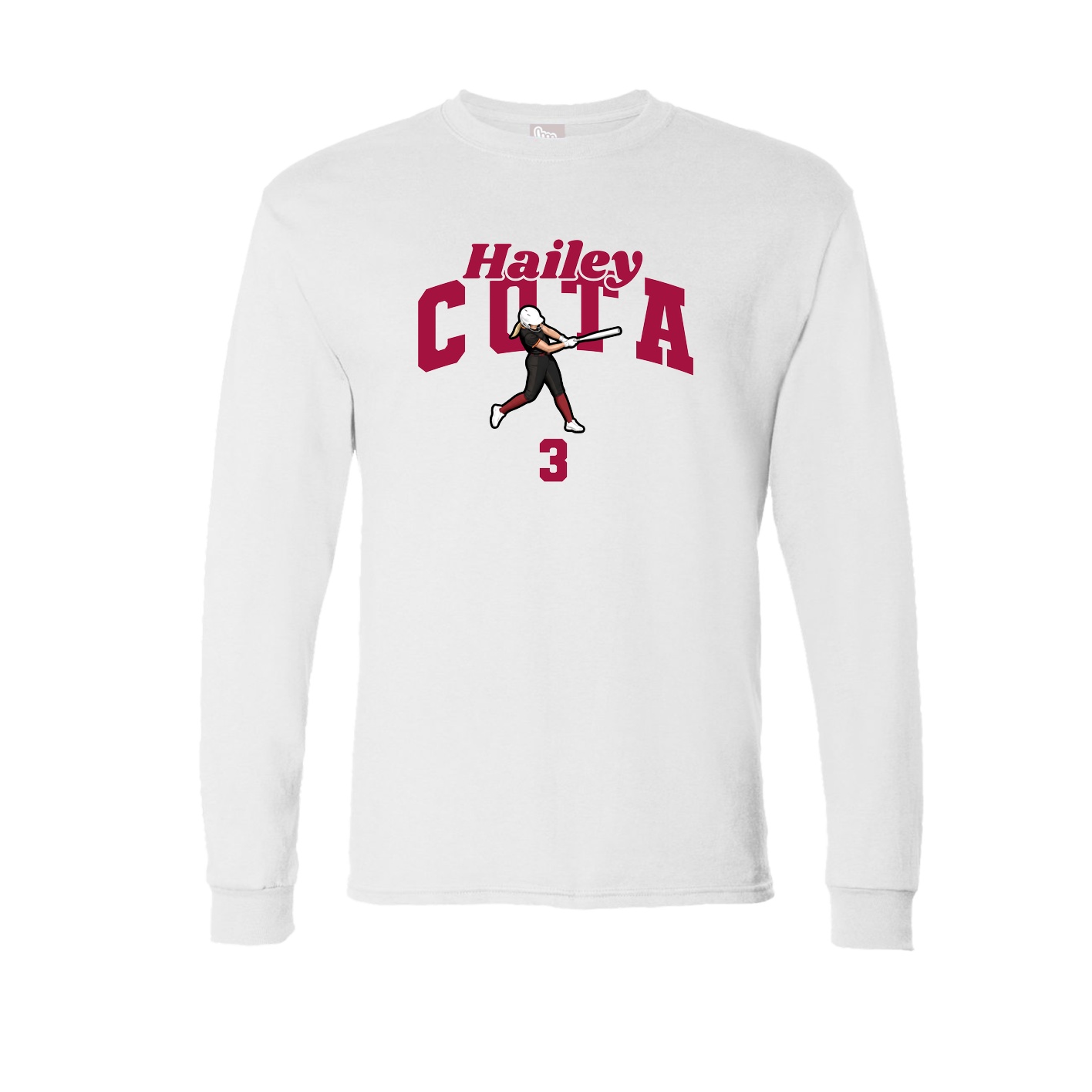 Long Sleeve Tee — Signature Arch in White