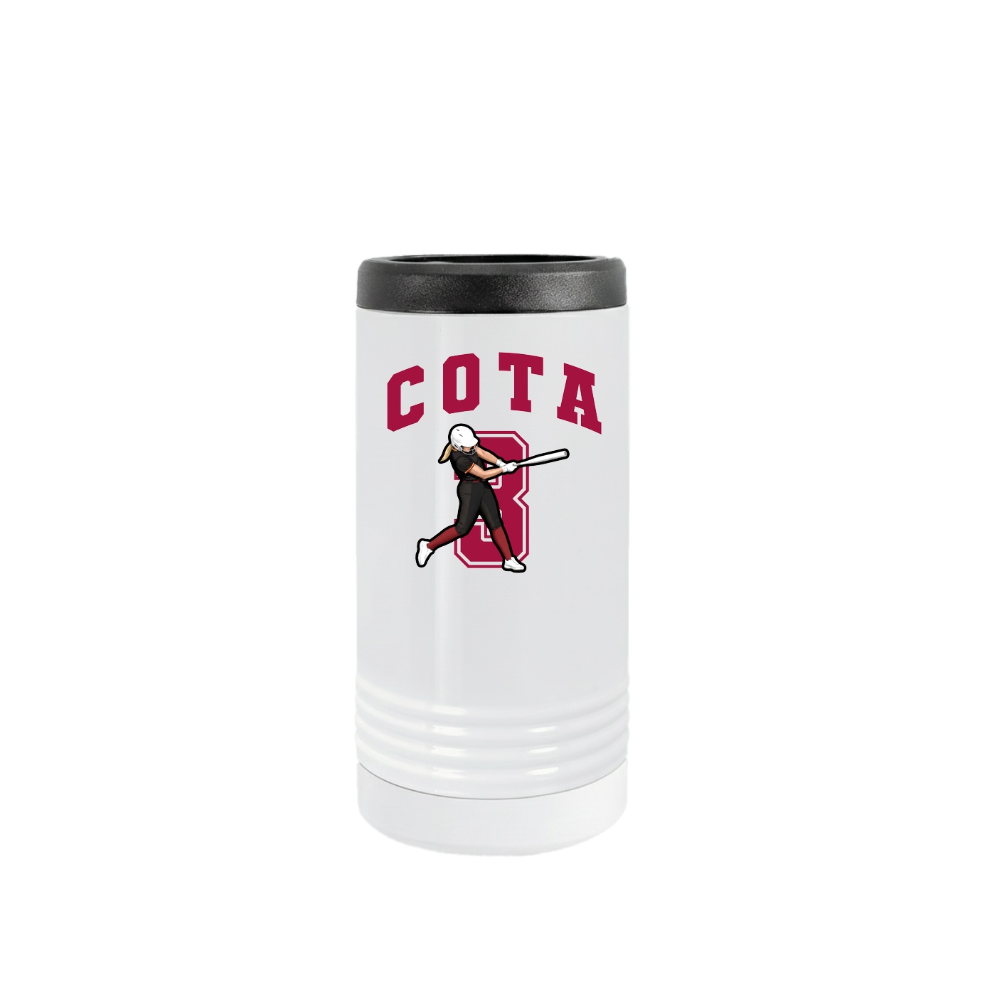 Slim Beverage Holder — Number in White