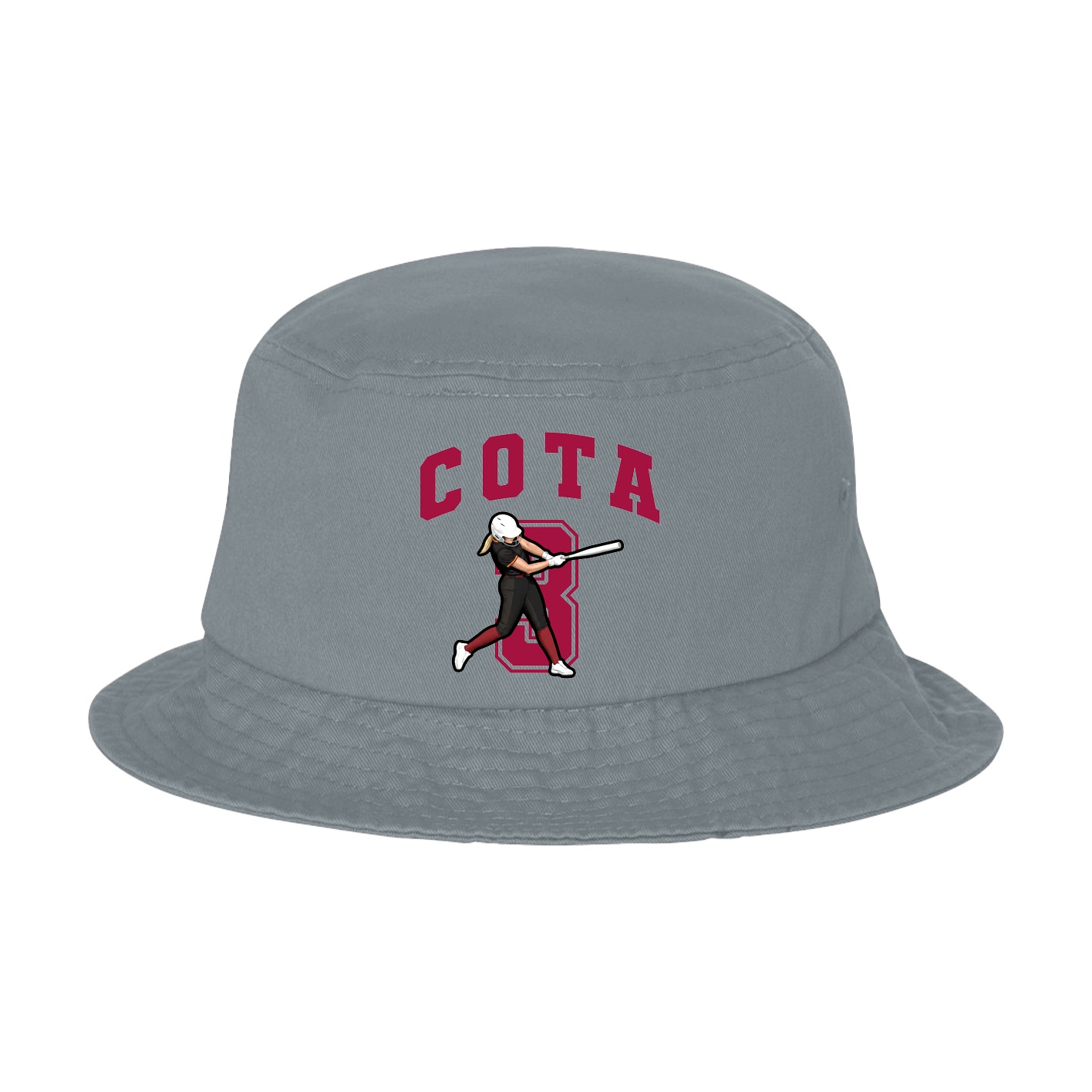 Bucket Cap — Number in Grey