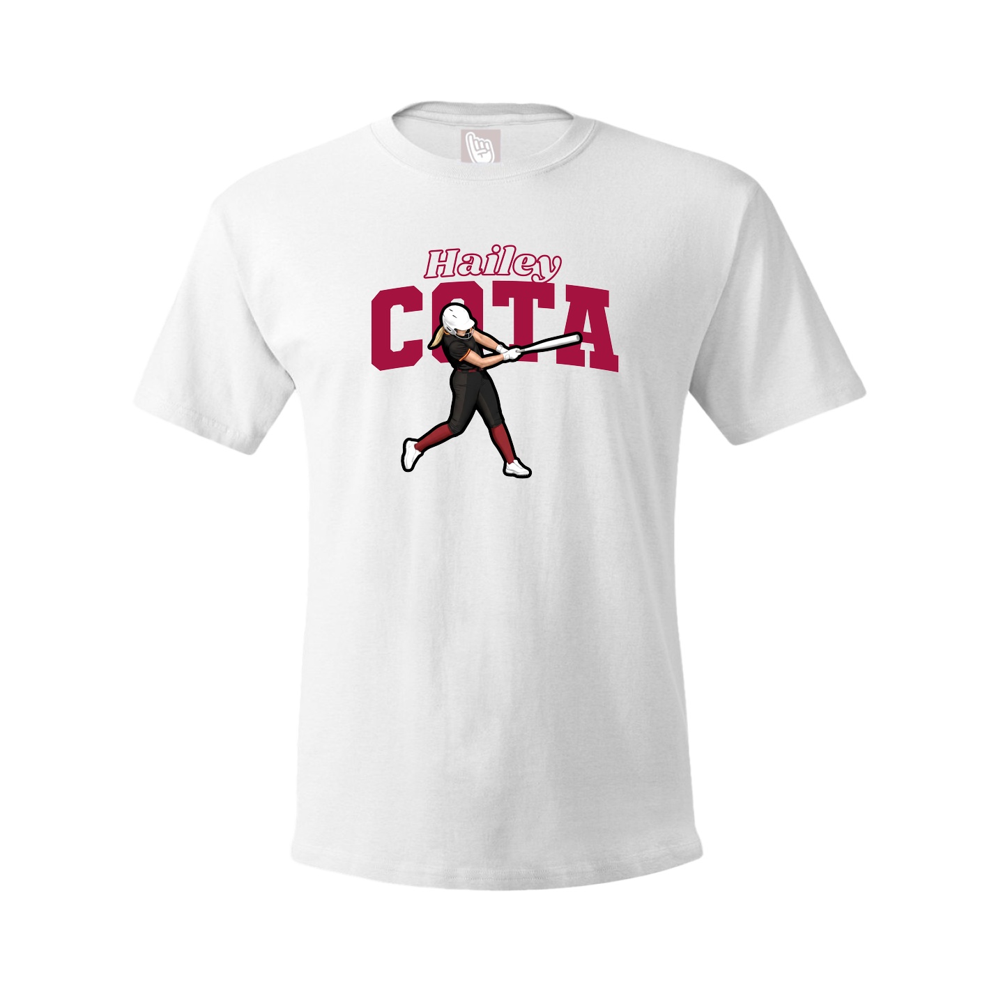 Youth Tee — Name Arch in White