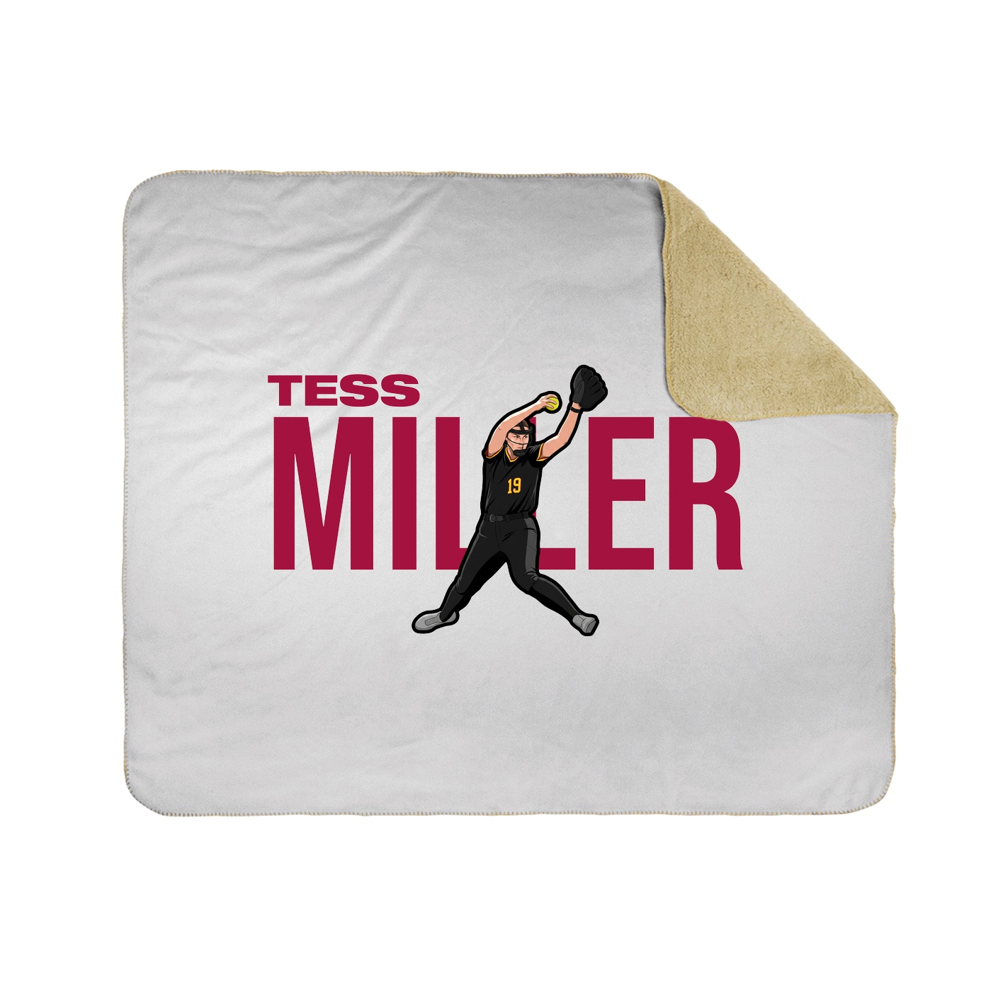 Throw Blanket — Player Name in White