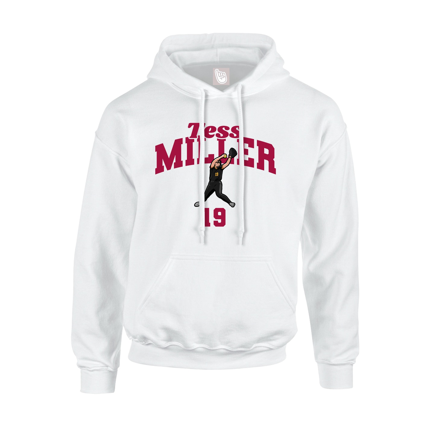 Hoodie — Signature Arch in White