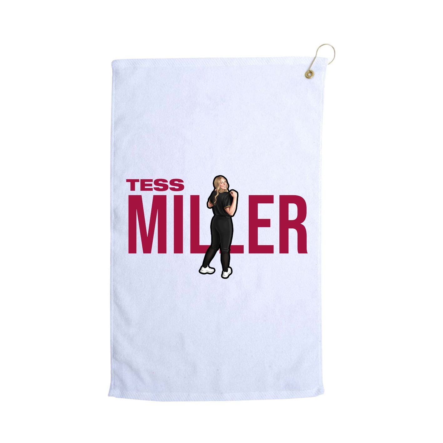Golf Towel — Player Name in White