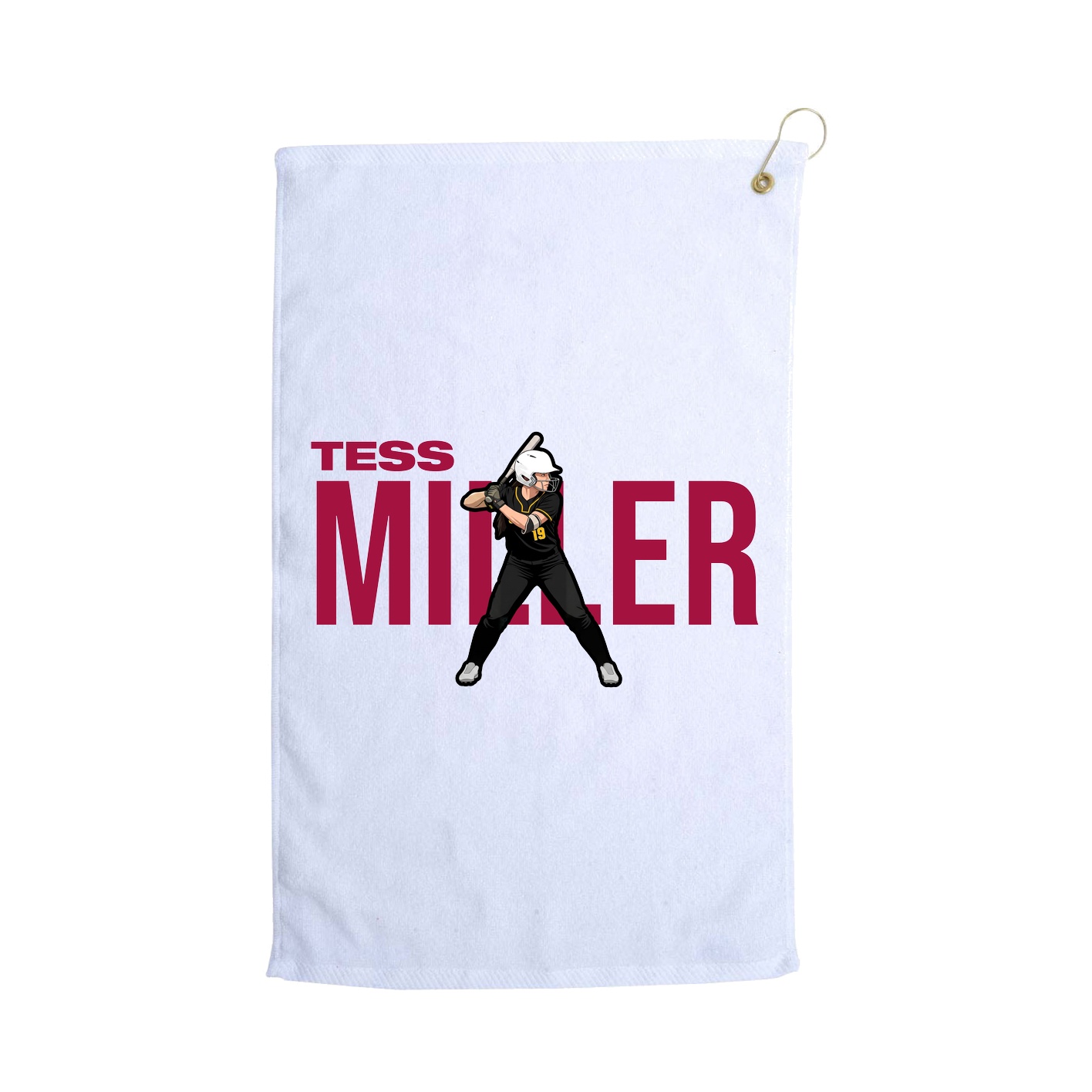Golf Towel — Player Name in White