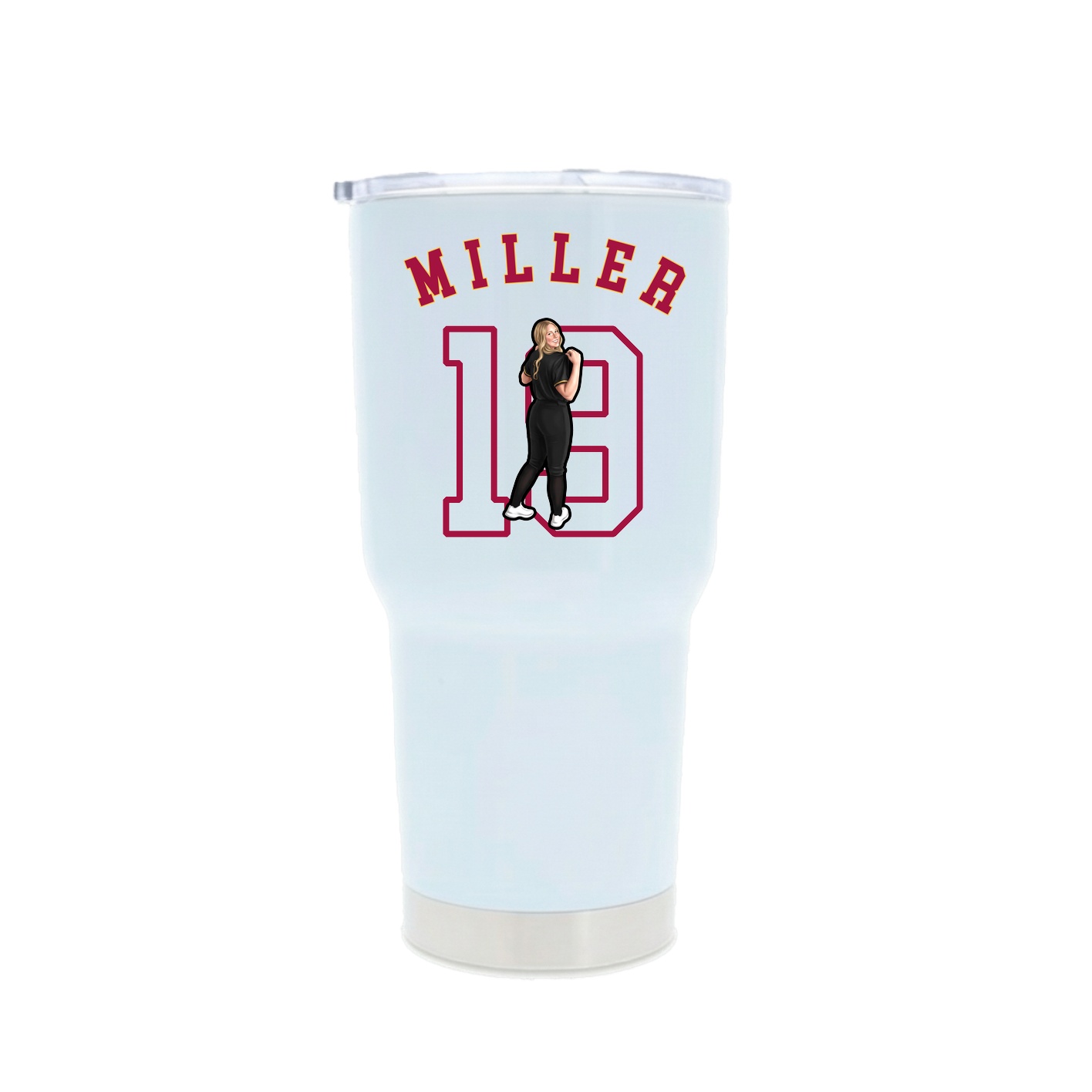 30oz Stainless Steel Tumbler — Shirsey Arch in White